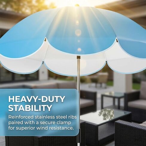 30 Inches Chair Umbrella with Clamp,Waterproof Umbrella Sunshade for Child Outdoor,Bike Wheelchair Umbrella with Holder Clip on Umbrella on Beach Chairs,Strollers,Wheelchairs(Chair Not Include) in Kuwait