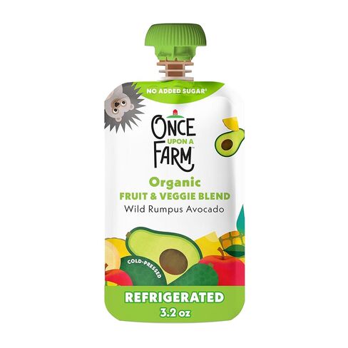 Once Upon a Farm Organic Fruit And Veggie Blend, Wild Rumpus Avocado, 3.2 Oz in Saudi Arabia