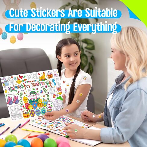 Thanksgiving Coloring Placemats, Set of 20 Paper Placemats & 80+ Autumn Stickers 4 Designs Turkey Coloring Activity Paper for DIY Painting Drawing Banner/Tablecloth for Autumn Theme Party, Wall Decor in Kuwait