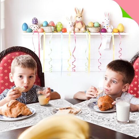 Thanksgiving Coloring Placemats, Set of 20 Paper Placemats & 80+ Autumn Stickers 4 Designs Turkey Coloring Activity Paper for DIY Painting Drawing Banner/Tablecloth for Autumn Theme Party, Wall Decor in Kuwait