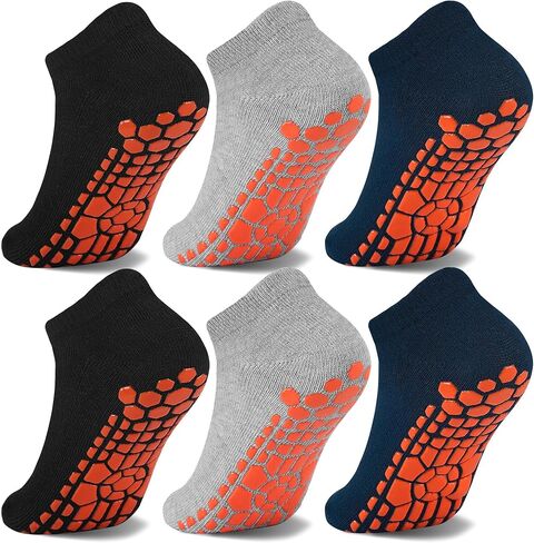 جوارب Tphon Boys غير قابلة للانزلاق الترامبولين مع مقابض جوارب الكاحل للأطفال الصغار جوارب رياضية منخفضة القطع للألعاب الرياضية in Kuwait