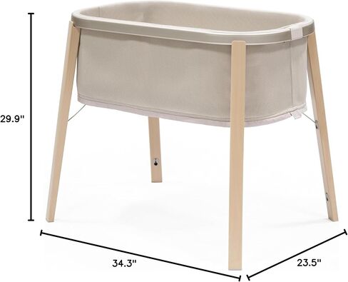 Stokke Snoozi Bassinet, Sandy Beige - Grows with Babies from Birth to 9 Months - Portable, Lightweight Design - Includes Firm Mattress in Kuwait