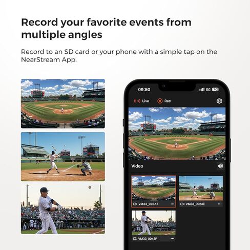3-Pack Live Streaming Camera 2K, Streaming Webcam with 40X Hybrid Zoom, 8-MEMS Mic with Noise Canceling, 6H Battery, Camera for Streaming on YouTube/Twitch/Facebook/Rtmp, App Control in Kuwait