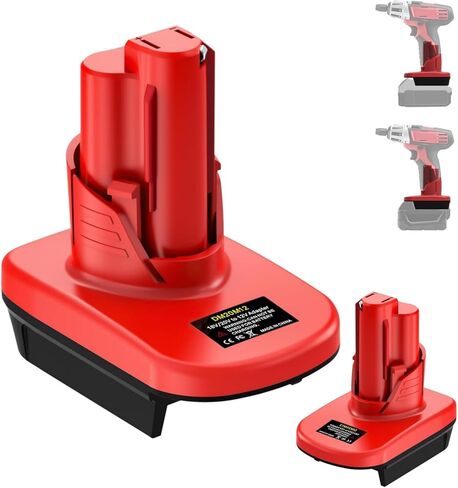 DM20M12 Adapter for Milwaukee M12 12V Power Tools, Battery Adapter Convert for Dewalt 20V & for Milwaukee 18V Li-ion Battery to for Milwaukee M12 12V Power Tools in Kuwait