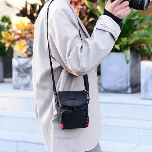 NUOBESTY Portable Camera Storage Pouch Digital Camera Holder with Comfortable Strap Cross Body Shoulder Bag for Travel in Kuwait