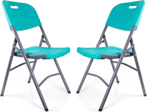 Mintra Office Folding Chair, 2 Pack Plastic Chair, Grey, Indoor and Outdoor Chairs, for Wedding Backyard Activities, Conference Rooms in Saudi Arabia