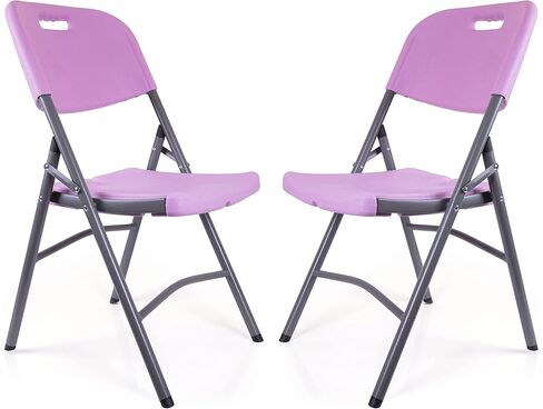 Mintra Office Folding Chair, 2 Pack Plastic Chair, Grey, Indoor and Outdoor Chairs, for Wedding Backyard Activities, Conference Rooms in Saudi Arabia