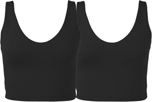 90 Degree By Reflex Everyday Cloud Support Crop Tank with Built-in Bra - 2 Pack in Kuwait