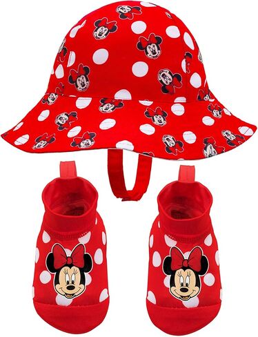 Disney Minnie Mouse Pink Sunny Fun Swim Hat and Booties Set - 0-12 Months in Saudi Arabia