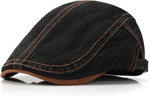قبعة رجالي من Herringbone Tweed Newsboy مسطحة Ivy Gatsby قبعة كابي كابي قابلة للتعديل للنساء in Kuwait