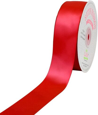 Creative Ideas Solid Satin Ribbon, 1-1/2"/50 yd, Red in Kuwait