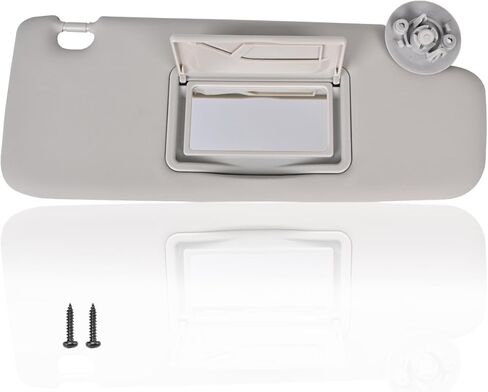 Sun Visor Gray Right Passenger Side RH with Mirror Fit for 2012-2019 Chevy Sonic 2013-2016 Chevy Spark Replacement OE#95054956 42478247 95327503 95473604 (Right Passenger Side) in Kuwait