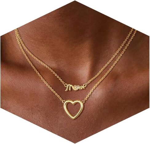 Gold Necklace - Mama Necklace for Women Dainty Mom Necklaces for Women Trendy Mama Pendant Choker Chain Necklace Mothers Day Mom Birthday Gold Jewelry Gift in Kuwait