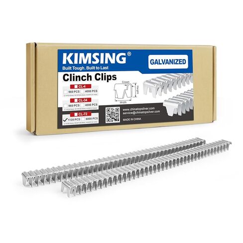CL-72 Galvanized Clinch Clips, 1,120 PCS/Box, Fasteners for Harcto M66 Clinching Clipper Tool, Wire Fence Staples for Joining Cages in Kuwait