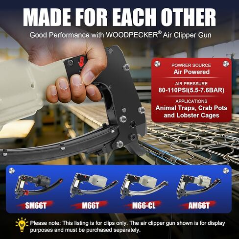 CL-72 Galvanized Clinch Clips, 1,120 PCS/Box, Fasteners for Harcto M66 Clinching Clipper Tool, Wire Fence Staples for Joining Cages in Kuwait