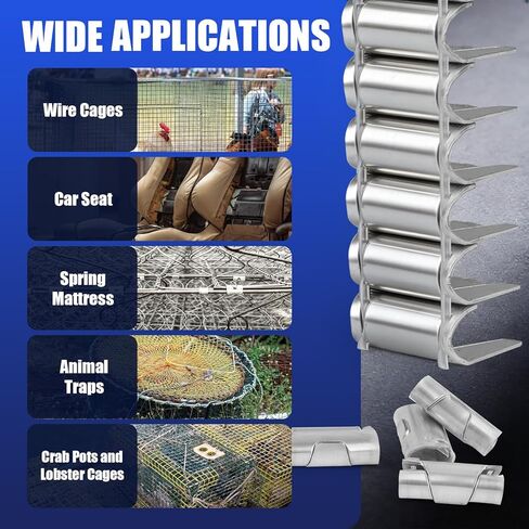 CL-72 Galvanized Clinch Clips, 1,120 PCS/Box, Fasteners for Harcto M66 Clinching Clipper Tool, Wire Fence Staples for Joining Cages in Kuwait