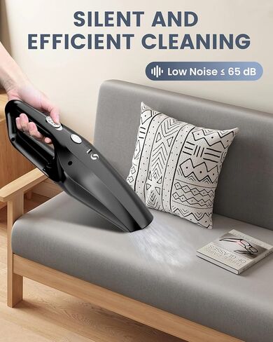 مكنسة كهربائية للسيارة لاسلكية قابلة لإعادة الشحن، مكنسة كهربائية محمولة بقوة 9 كيلو باسكال، شفط قوي، مكنسة سيارة محمولة خفيفة الوزن، ملحقات سيارة صغيرة محمولة باليد للمنزل والمكتب والأريكة وشعر الحيوانات الأليفة والغبار in Kuwait