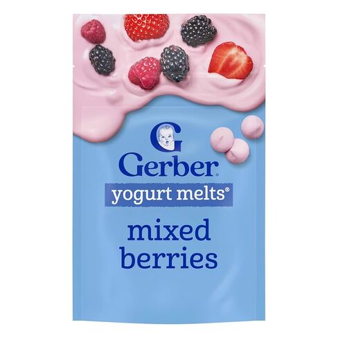Gerber Stage 3 وجبات خفيفة من طعام الأطفال ، يذوب زبادي التوت المختلط. in Saudi Arabia