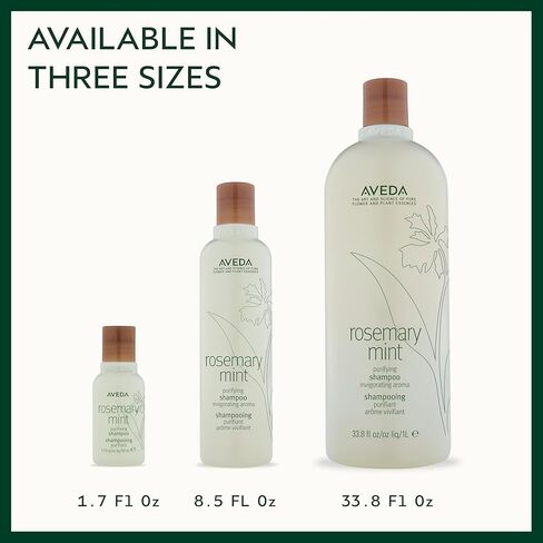 Aveda Rosemary Mint Purifying Shampoo | Clarifying Shampoo | Adds Shine | for Normal to Oily Hair, Fine to Medium Hair Types | 97% Naturally Derived* in Kuwait