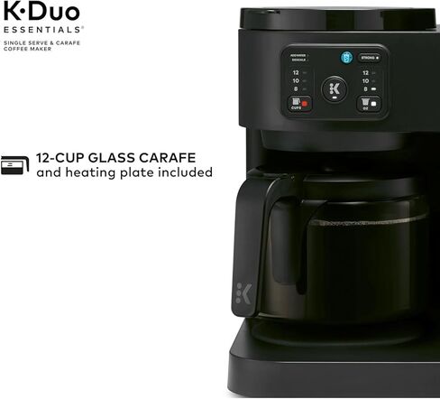 Keuriigk K-Duo Essentials صانع القهوة الساخنة والمثلجة مع Carafe المكونة من 12 كوبًا ، وجبات Kcup Bods & Coffee ، وأحجام متعددة من المشروب ، و 72 أوقية الخزان ، وميزة إيقاف التوقف (Moonlight Gray) in Saudi Arabia