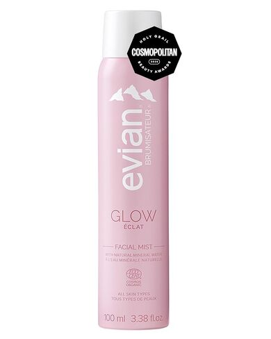 Evian Glow Facial Mist - Boost Radiance - Nourish Skin - Enhance Makeup - Organic - All Skin Types - French Alps Skincare in Saudi Arabia