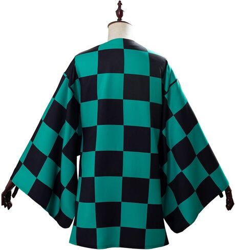 Baycon Adult Blue Robes Cosplay Costume Cardigan Top Jacket (Tanjirou Kamado, Medium) in Kuwait