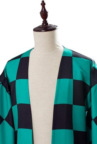 Baycon Adult Blue Robes Cosplay Costume Cardigan Top Jacket (Tanjirou Kamado, Medium) in Kuwait