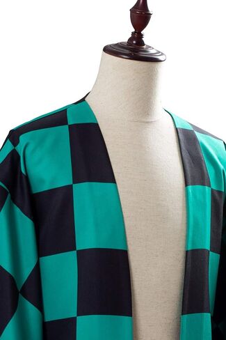 Baycon Adult Blue Robes Cosplay Costume Cardigan Top Jacket (Tanjirou Kamado, Medium) in Kuwait