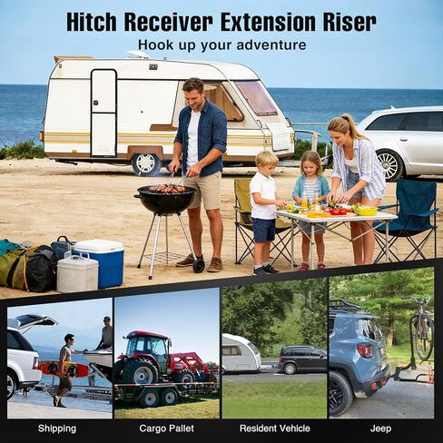 وصلة مقطورة قابلة للتعديل مع ارتفاع/سقوط 2 بوصة و10 بوصة، تناسب جهاز استقبال 2 بوصة، محول تمديد مقطورة ثقيل الوزن 10000 رطل، محول موسع وصلة وصلة مزدوجة للمقطورة مع ساق صلبة 2 بوصة باللون الأسود in Kuwait