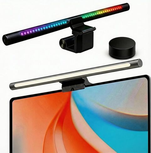 Monitor Light Bar, RGB Smart Computer Monitor Lamp for Gaming & Office, No Glare Eye-Care LED Screen Bar, Adjustable Color Temperature, Alexa/Google Home/HomeKit Compatible, Remote & App Control in Kuwait