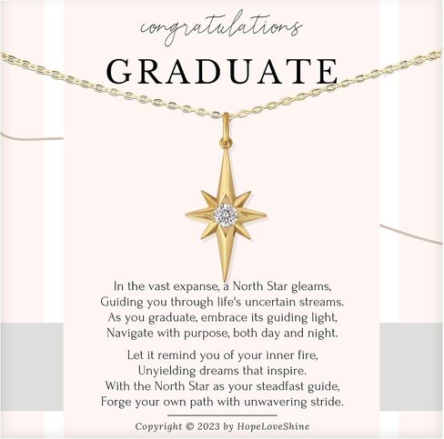 HOPE LOVE SHINE Graduation Gifts for Her - Ideal College, High School Graduation Gifts for Her - Gift Ready with Greeting Card - Graduation Necklace for Bestfriend, Sister Daughter in Kuwait