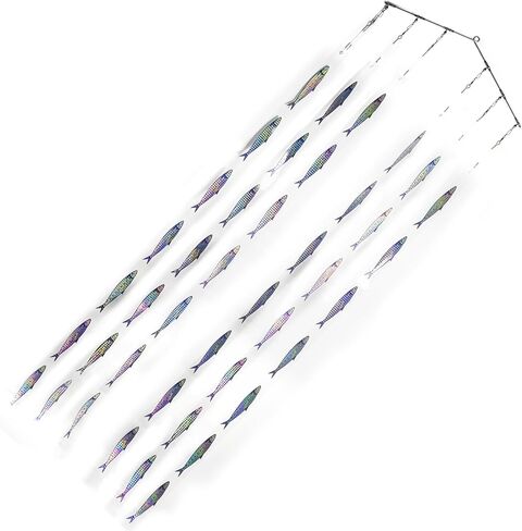 Rigged Teaser Strips, Game Fishing Dredge Teaser, Sardin Ribbon Strip Set 4/6 with 7 Sardine Fish Each in Saudi Arabia