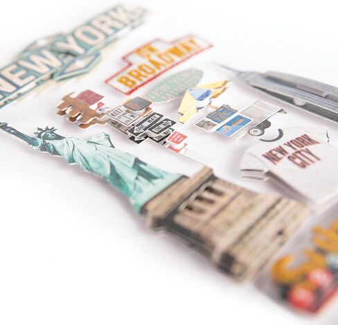 Paper House Productions STDM-0011E 3D Cardstock Stickers, New York City (3-Pack) in Kuwait
