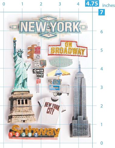 Paper House Productions STDM-0011E 3D Cardstock Stickers, New York City (3-Pack) in Kuwait