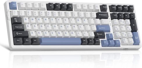 MageGee LIGHT100 Wireless Creamy Keyboard, 96% Gasket Hot Swappable Custom Mechanical Keyboard, Tri-Mode 2.4G/USB-C/BT5.0 RGB Backlit Gaming Keyboard for Win/Mac/PC, 8000mAh Battery, PBT Keycaps, Blue in Kuwait