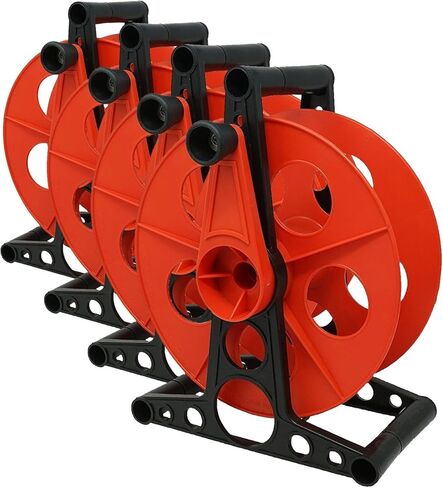 Woods E103 E-103 Wheel, Holds Up to 150 16/3 Extension 125 Feet of 14/3 Gauge Cord, Holiday, Rope, Hose Reel Storage and Light Wire, Heavy Duty Plastic, red and black in Kuwait