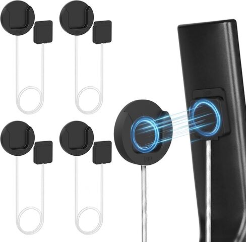 حامل مغناطيسي للتحكم عن بعد على الحائط، 4 عبوات من منظمات التحكم عن بعد للتخزين ذاتية اللصق وجهاز التحكم عن بعد للتلفزيون باللون الأبيض in Kuwait