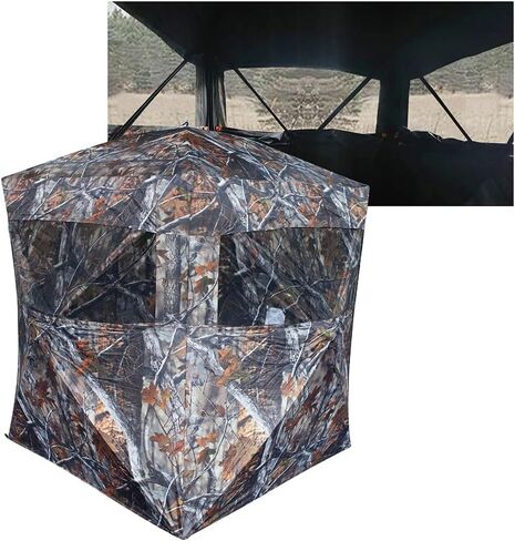 THUNDERBAY SPUR Collector 2-4 Person Hunting Blind, Portable Ground Blind with Silent Sliding Window, Portable Durable Hunting Tent for Deer & Turkey Hunting in Kuwait