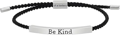 Be Kind of a Badass Bracelet For Women, Gold Silver Pink Bangle Bracelets With Hidden Message Couples BFF Friendship We Always Have Each Other's Back Bracelets Jewelry Gifts in Kuwait