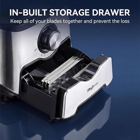 محضر طعام بدرج تخزين فرنسي 14 كوب - مجرى تغذية كبير، درج تخزين مدمج، تقطيع الجبن، تقطيع اللحوم، التقطيع والتقطيع، الخلط والعجين، للاستخدام المنزلي in Kuwait