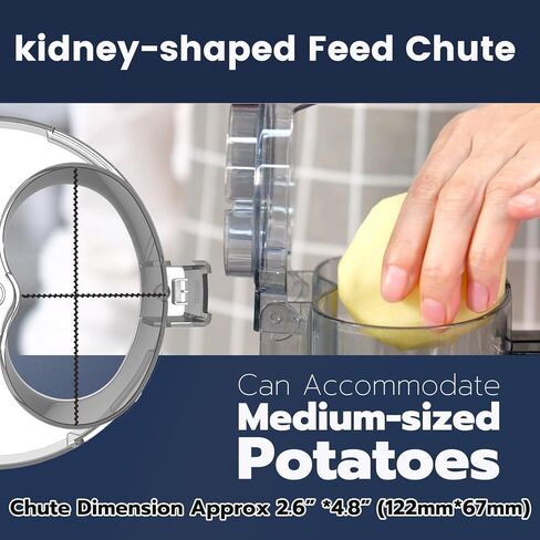 محضر طعام بدرج تخزين فرنسي 14 كوب - مجرى تغذية كبير، درج تخزين مدمج، تقطيع الجبن، تقطيع اللحوم، التقطيع والتقطيع، الخلط والعجين، للاستخدام المنزلي in Kuwait