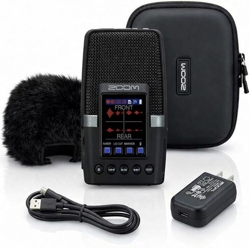 Zoom H2essential Multi-Mic Handy Recorder, 32-Bit Float, Portable Recorder, 3 Built-in Microphones, Mono, Stereo, and Surround Sound, Records to SD Card, USB Mic, for Music, Podcast, & More in Kuwait