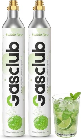 60L CO2 اسطوانة متوافقة مع جميع صانعي الصودا "المسمار" لـ Sodastream (باستثناء ENSO ، E-Terra ، Art ، Terra ، Gaia ، و Aqua Fizz) ، Philips ، Aarke ، إلخ. in Kuwait