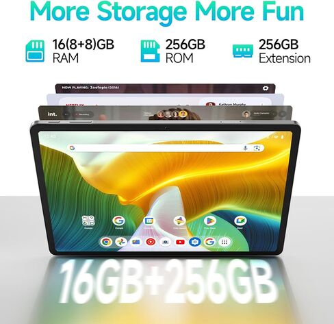 DigiLand Android Tablet, Android 14 Tablets with Octa-Core CPU, 11" FHD Tablet with 14GB RAM+128GB ROM, 7500mAh Battery, 5MP+13MP Camera, WiFi 5 & BT 5.0 - Gray in Kuwait