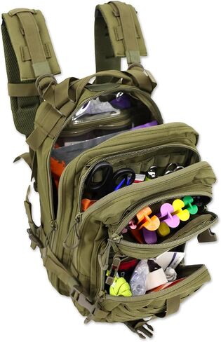 Lightning X Stocked EMS/EMT Trauma & Bleeding First Aid Responder Medical Backpack + Kit (Red) in Kuwait