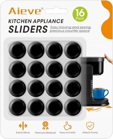 Aieve Appliance Slides، 8 قطع منزلق للأجهزة الصغيرة لسطح الطاولة | بكرات الأجهزة ذات العجلات ذاتية اللصق، أدوات المطبخ التي يجب أن يمتلكها المنزل من أجل خلاط كيتشن ايد وصانع القهوة والمقلاة الهوائية in Kuwait
