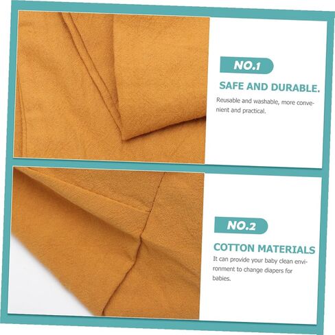 1pc Breathable Cotton Cloth Changing Pad Cover and Easy to Clean for Shower Stylish Yellow Design for Clean and Comfortable Environment in Kuwait