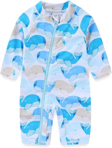 Baby Boy Swimsuit Rash Guard Toddler One Piece Bathing Suit Infant Swimwear UPF 50+ in Kuwait