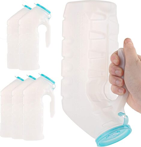 Male Urinal Bottle with 65" Hose and Female Adapter, 2000ml Portable Urinal for Men Spill Proof Nighttime Design, Car Travel Urine Bottle, Bedside Pee Bottle for Elderly, Truck Drivers, Hospital Use in Saudi Arabia