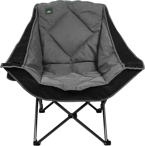 Oversized Foldable Camping Chair, Outdoor Padded Lawn Chair w/Cup Holder,Carry Bag for Beach, Hiking, and Picnics,Heavy-Duty 300-lbs Capacity, Blue in Kuwait